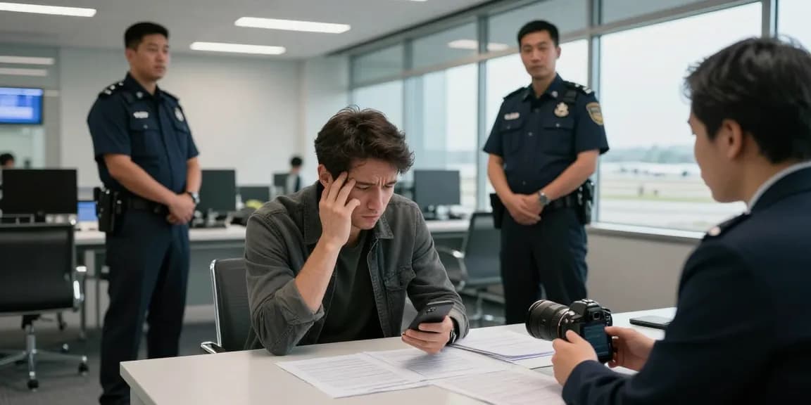Personne en détention à l'aéroport attendant une aide de Valken Legal.