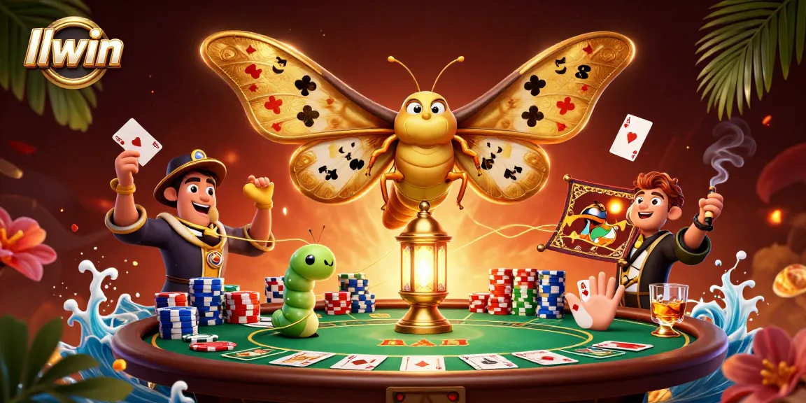 Experience thrilling gameplay with LLWIN's vibrant casino scene, featuring poker tables and engaging characters.