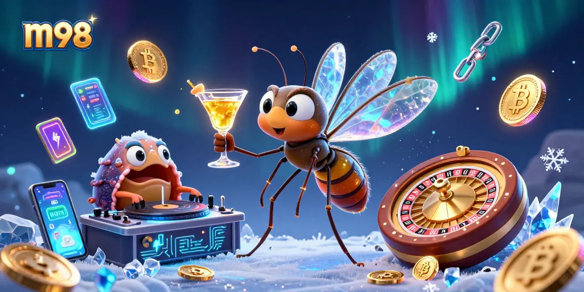 Experience thrilling m98 action with a lively casino atmosphere featuring dynamic characters and vibrant elements.