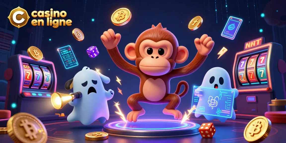 Jouer dans un casino en ligne avec un singe poltergeist et un chiot chasseur de fantômes illuminant l'expérience.